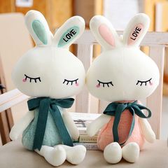 Wholesale Cute LOVE Rabbit Doll Plush Toy Children's Doll Pillow Soft Cute Girl Birthday Gift