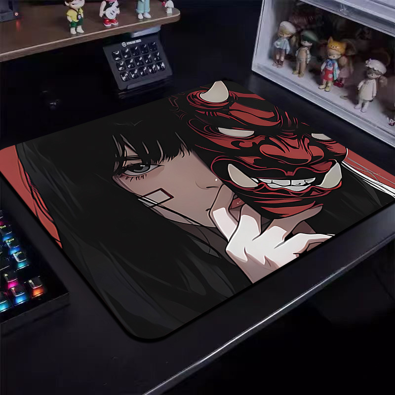 カスタマイズされたアニメーション汚れに強いeスポーツ特大マウスパッド、厚みのある滑り止めゴム底コンピュータデスクパッド、インターネットカフェゲームホーム|undefined
