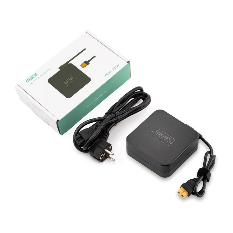 ToolkitRC ADP100 adapter 100W DC20.0V model drone power adapter XT60 ToolkitRC ADP100 adapter 100W DC20.0V model drone power adapter XT60