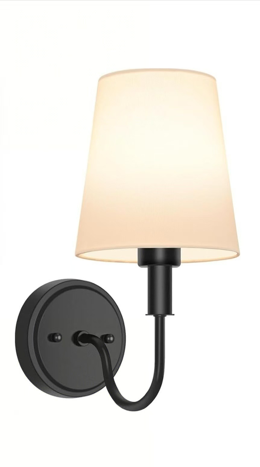 Luz de pared sin cableado transfronteriza americana dormitorio cabecera de cama luz de atmósfera decoración de sala de estar cubierta de lienzo recargable lámpara de pared atenuable