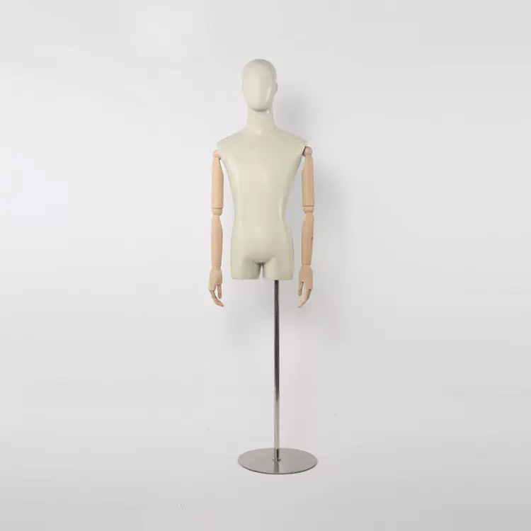 厂家直销 喷漆男半身 高档服装店模特道具 男半身台式人台模特