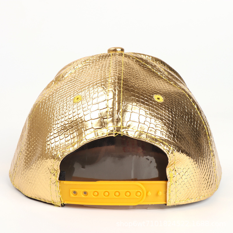 Crocodile Pattern Gold Dollar Sign Hip Hop Baseball Cap Trendy_voghion.com