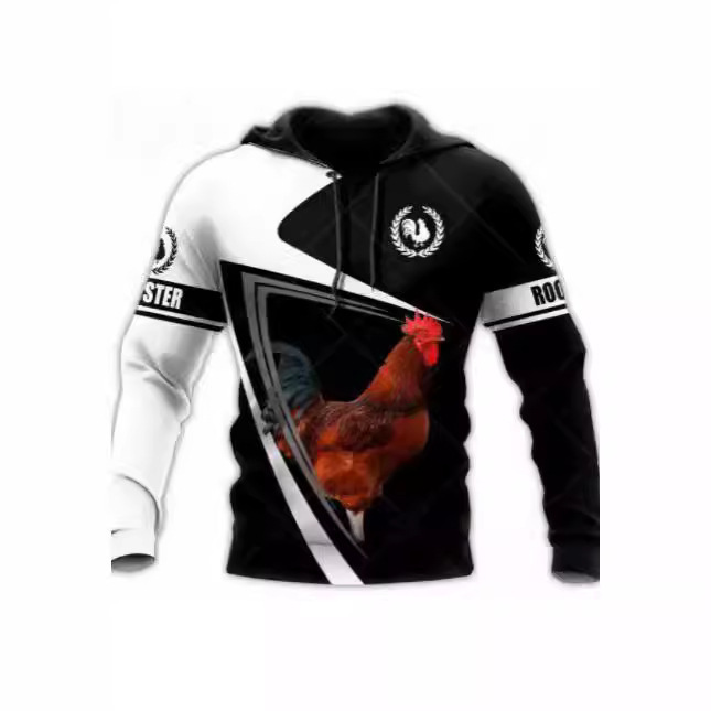 Mexican men's long-sleeve sweater streetwear with Mexican rooster 3D printed graphic top for autumn Mexican men's long-sleeve sweater streetwear with Mexican rooster 3D printed graphic top for autumn