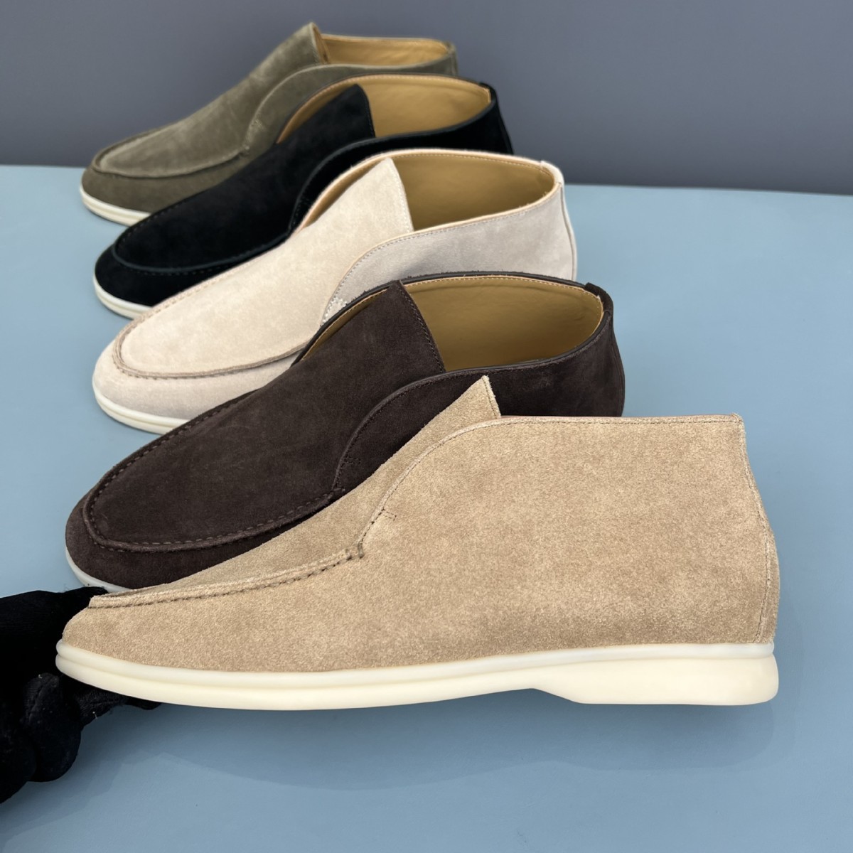 Mocasines Noyo Pianya Open Walk Zapatos casuales sin cordones de cuero genuino LP para hombre Noyo Pianya