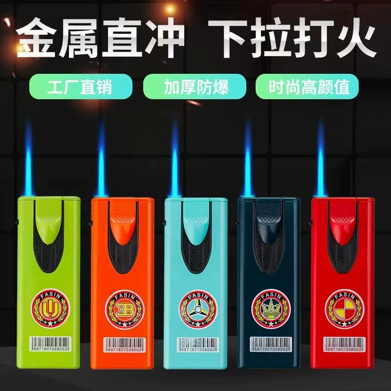 Новая металлическая прямая ветрозащитная зажигалка на заказ
