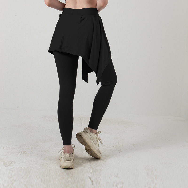 刘畊宏女孩运动收腹假两件瑜伽裤蜜桃高腰提臀弹力跑步训练健身服