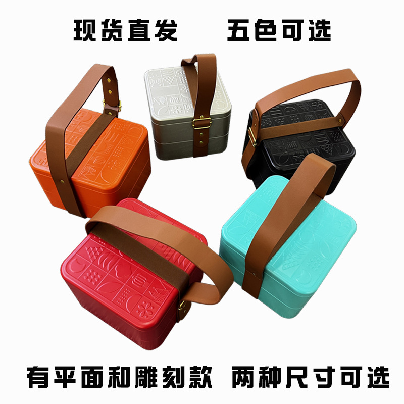 曲奇饼干铁盒空盒喜糖果双层正方形礼品包装盒巧克力手礼年货礼盒