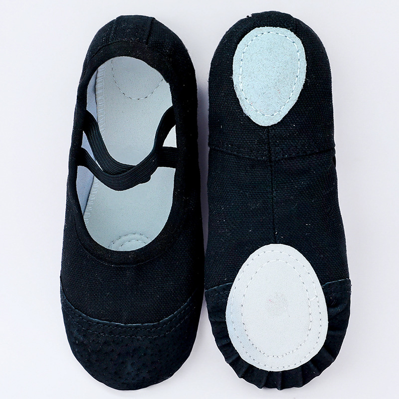 Zapatos de baile sin lazos forma de ballet zapatos de baile para niños de suela suave para mujeres ejercicio de garras de gato para niños y niñas color de carne