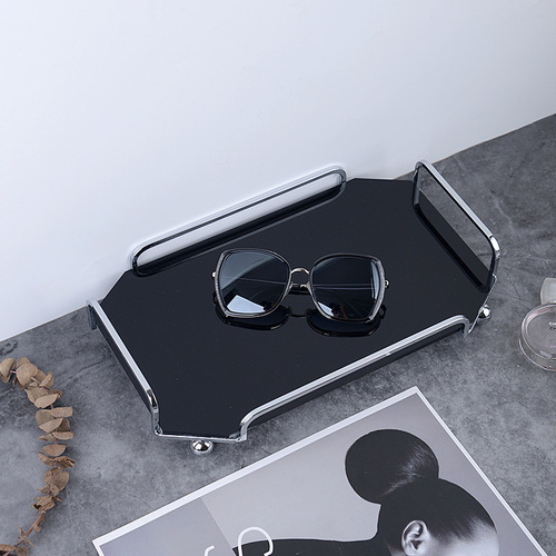 Light luxury style bathroom toilet storage rack bathroom sink tabletop tray acrylic cosmetics storage rack