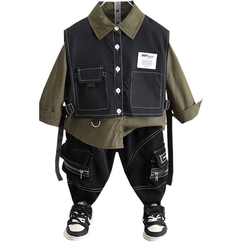 Conjunto de Camisa para Niños 4779, Primavera y Otoño 2026, Nuevo Estilo Moderno y Elegante, Ropa de Trabajo para Bebés y Niños