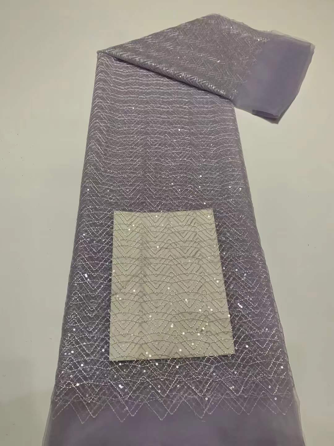 Popular delgada transparente ligero no elástico de nylon de encaje de malla de rayos de malla de onda de fondo de tela de la camisa JX2998