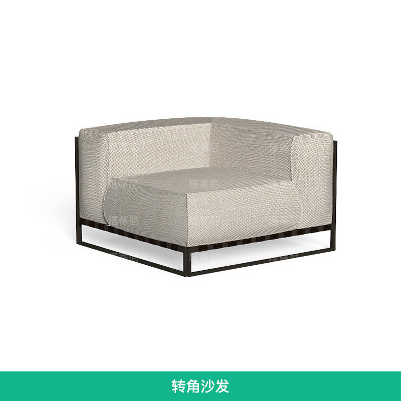 Sofá de exterior de ratán para villa, patio, jardín, terraza, impermeable, con protección solar, juego de sofás de aleación de aluminio, muebles de diseño. image 7