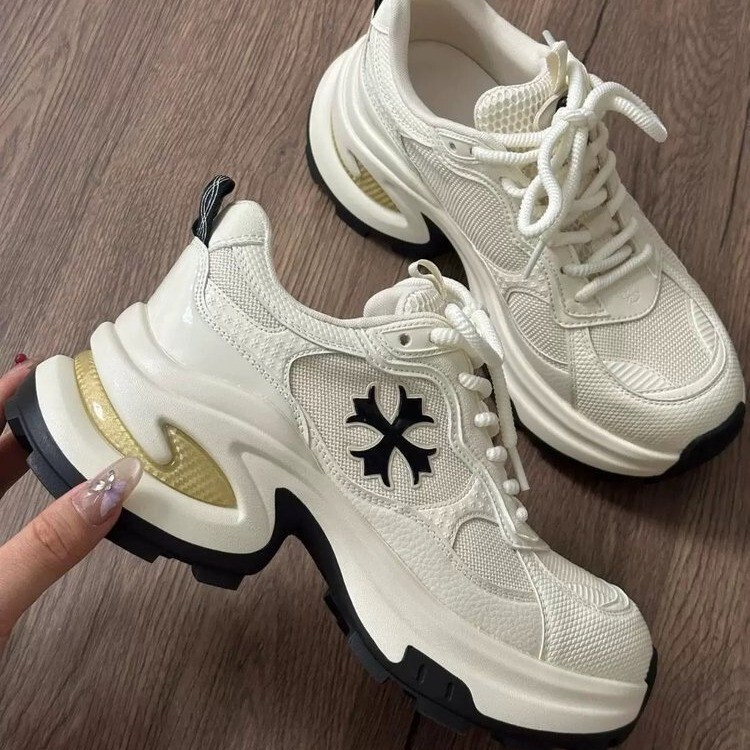 [sheii Su Yinyin Same] Increase 7.5cm ~ Cruciferous Thick Bottom Casual sneaker Female Torre Shoes Run