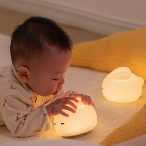 Mengtu night light cartoon silicone timer sleeping night light usb feeding children LED bedside sleeping night light