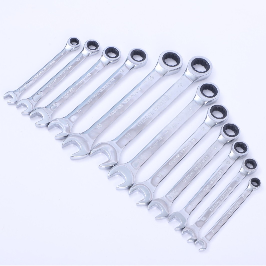 Llave de trinquete rápida de grado industrial, acero puro forjado, antioxidante, galvanizado, brillante, llave de doble propósito de 72 dientes, acero al cromo vanadio