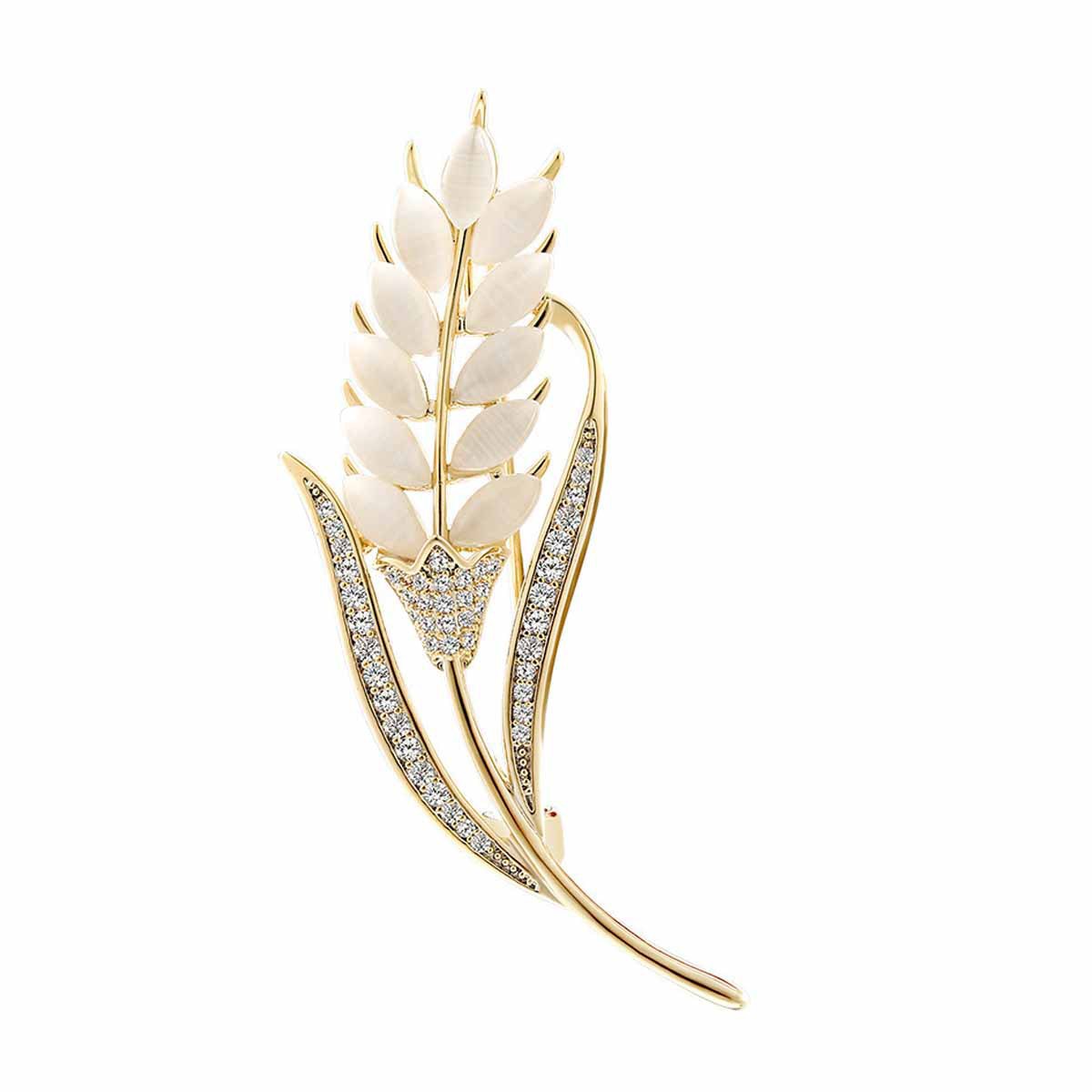 Wheat ear brooch high-end exquisite coat sweater pin accessories 2023 new fashion temperament corsage decoration all-matching