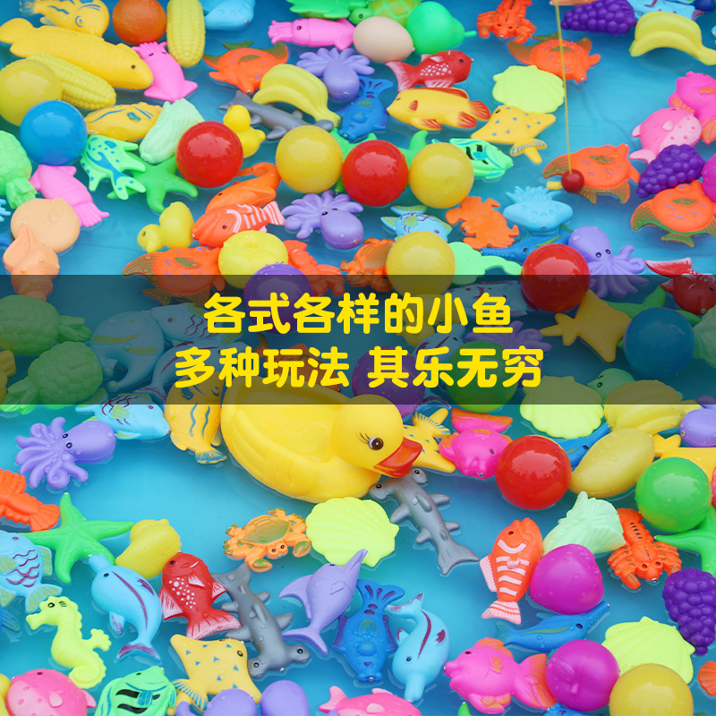 어린이 낚시 장난감 자석 낚싯대 그물 낚시 대량 양면 물고기 스테레오 자석 물고기 액세서리 제조 업체 도매