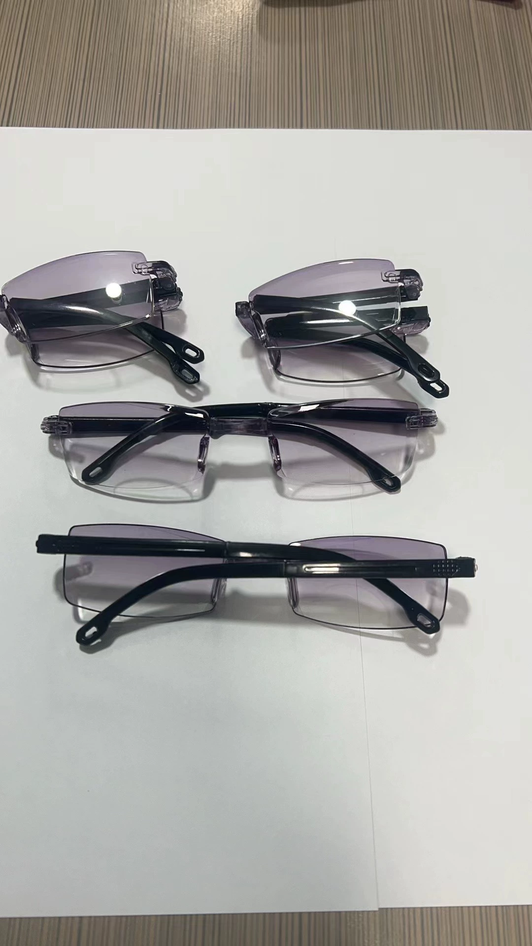Складной умный зум-очков Frameless glasses, анти-синий свет, гранёный край — модели 9352/9430