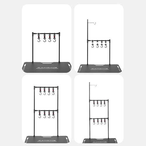 Shanqu outdoor aluminum alloy folding table storage rack camping picnic storage bracket multi-purpose hook tableware rack