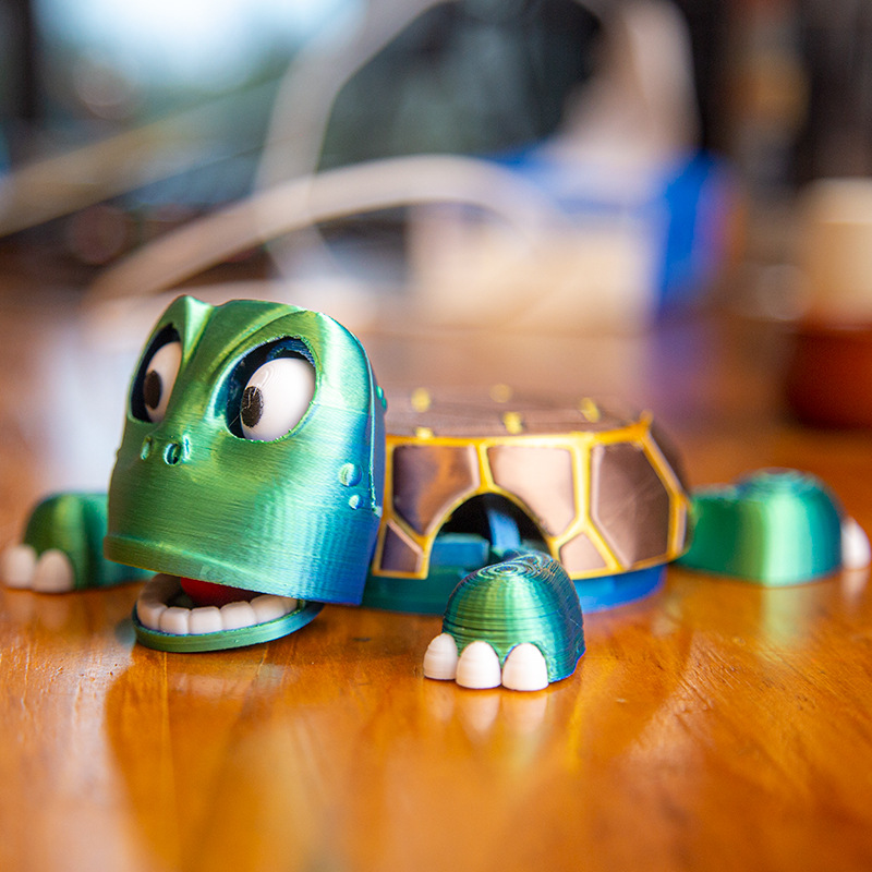 Shake sonido con el mismo tipo de cojín de taza de tortuga graciosa, presione Wang Ba, juguete de descompresión de la tortuga, artefacto de impresión 3D.