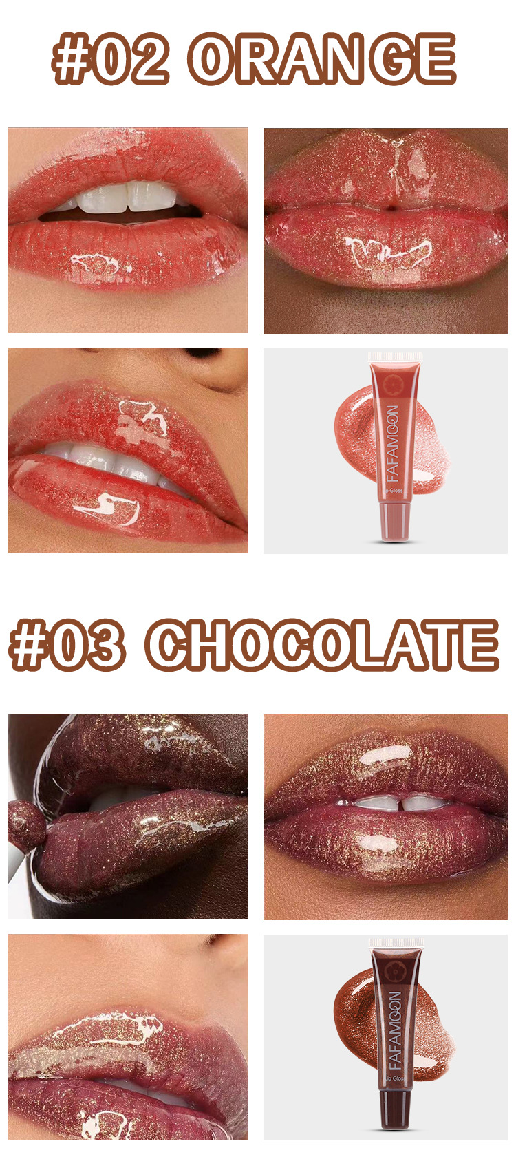Mirror Liquid Paint Lip Honey Pearlescent Thin Glaze Lip Glaze Moisturizing Lip Lip Gloss Lipstick Makeup Cross Border FAFAMOON_voghion.com