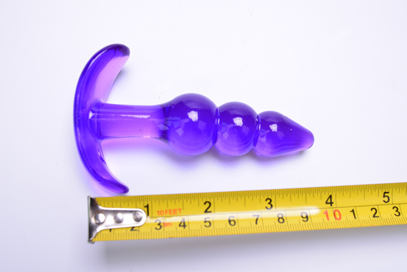 Mini TPE Anal Plug Set with Beaded Design, Pink and Black Options — detail image 25