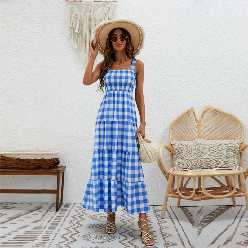 Women's Regular Dress Bohemian Collarless Printing Sleeveless Stripe Maxi Long Dress Daily display picture 3