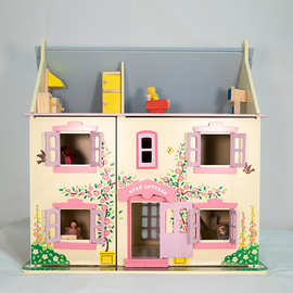 仿真木制娃娃屋diy小屋木制手工公主豪华别墅模型过家家女孩玩具