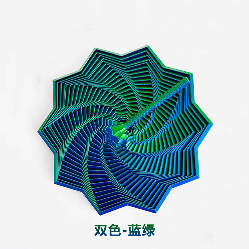 3d打印萝卜塔多边形螺旋塔带操作把手视错觉玩具跨境创意解压玩具|undefined