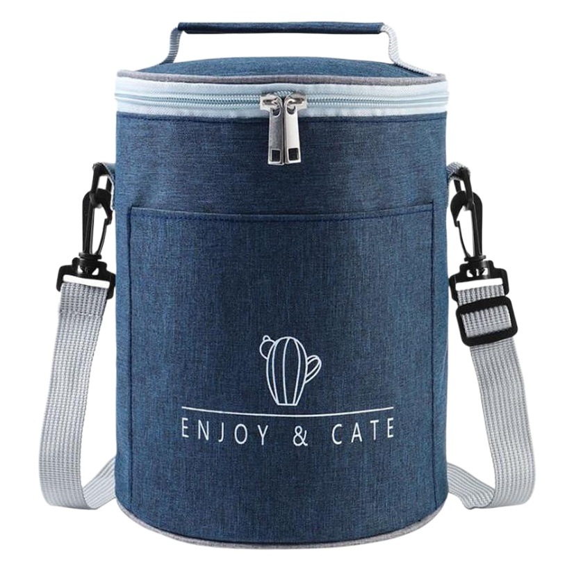 Nueva ronda caja de almuerzo aislado bolsa de aislamiento de papel de aluminio bolsa de almuerzo portátil trabajo almuerzo bolsa de aislamiento ventas directas de la fábrica