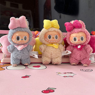 Only Clothes 17cm Plush Doll Clothes Macaron Doll Clothes Bowknot Doll Clothes Dressing up Accessories (Doll Not Included)