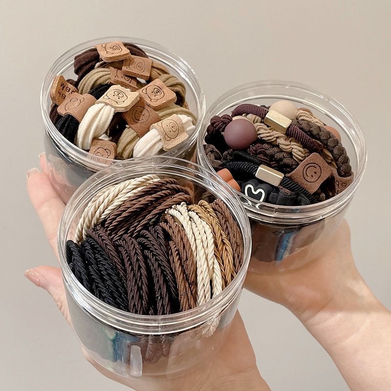 Lazo para el cabello de cola de caballo alto, goma de otoño e invierno simple, cuerda para la cabeza duradera de alta elasticidad, cuerda para el cabello para mujer, cuerda para el cabello, anillo para la cabeza de oso, accesorios para el cabello