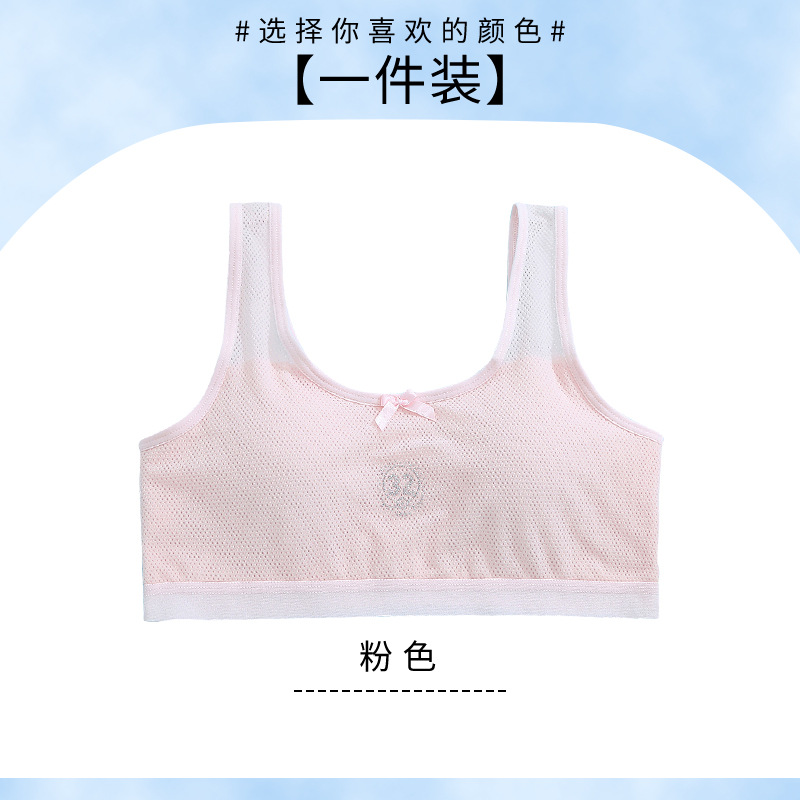 Fabricante hermosa espalda niña ropa interior coreana período de desarrollo chaleco pequeño ropa interior femenina estudiante estudiante estudiante de secundaria sujetador
