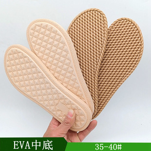 The sole plant supplies the new bottom flower EVA mid -bottom sliced handmade combination ladies sand slippers midsole wholesale
