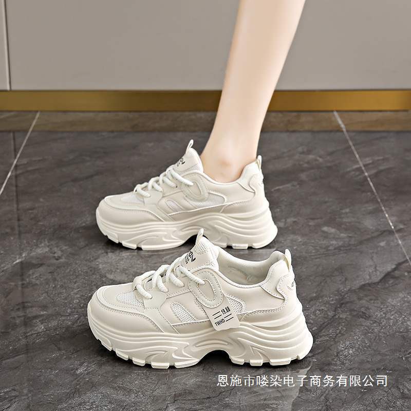 2025 Spring New Dad Shoes Student Mesh Breathable Casual Sports Shoes Soft Sole Versatile High Quality Women's Shoes