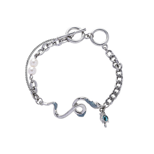 Original Devil's Eye Spiritual Serpent Necklace for Women, Stylish and Versatile, High-End Choker, Light Luxury, Retro Sweet and Cool Lockchain