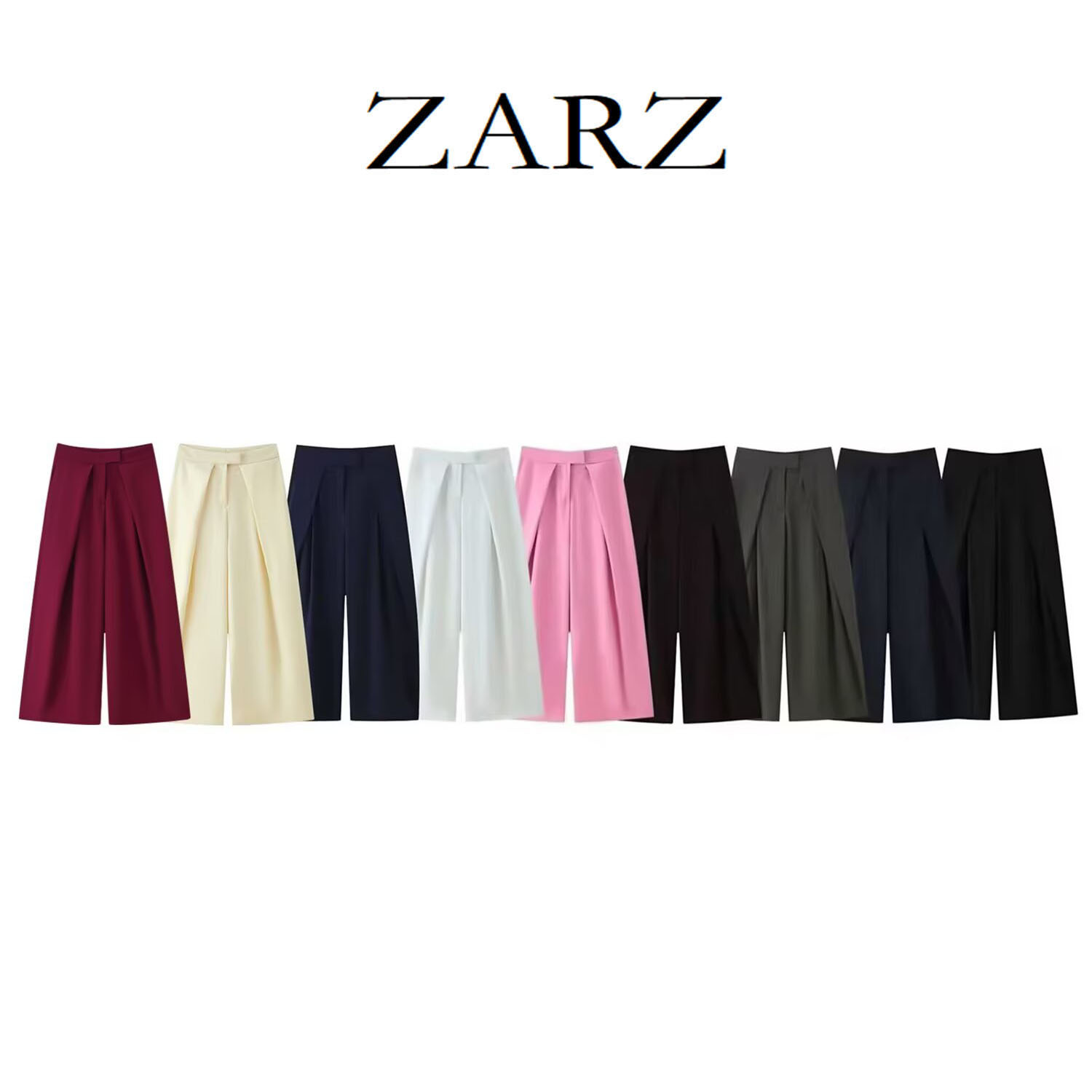 Zarz Homemade European and American Style New Women's Fashionable Front Pleated Pants 6136/245/737