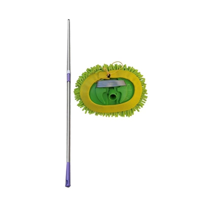 Car Wash Brush, Dust Removal, Dual-Use: Car cleaning tools - 2m-green-rope-buckle-chenille-car-wash-brush