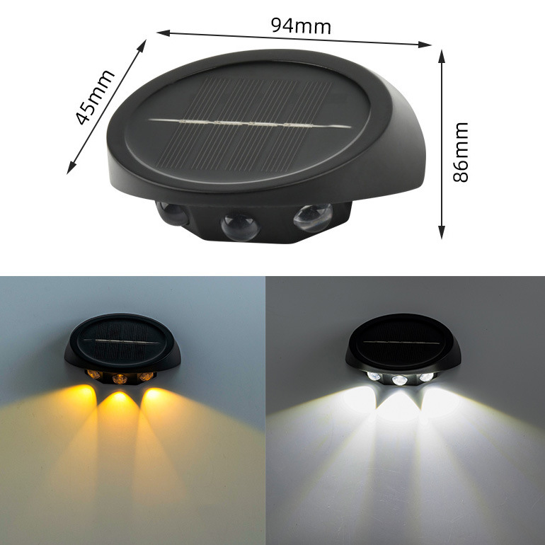 세 개의 조명 볼록 거울 벽 램프