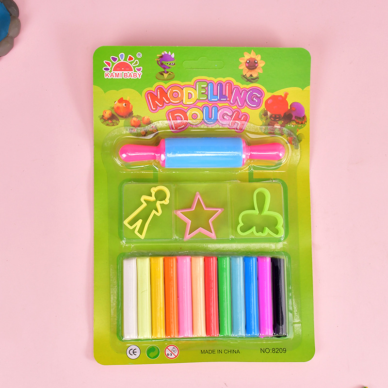 12 juguete de arcilla de color de protección del medio ambiente arcilla de goma arcilla suave DIY no manos sucias