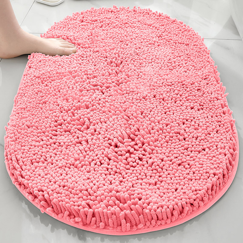 TEMU venta caliente esterillas de piso de cheneil de espesamiento alfombra de absorción de agua fuerte alfombra de puerta antideslizante inodoro alfombra de cama cama image 50