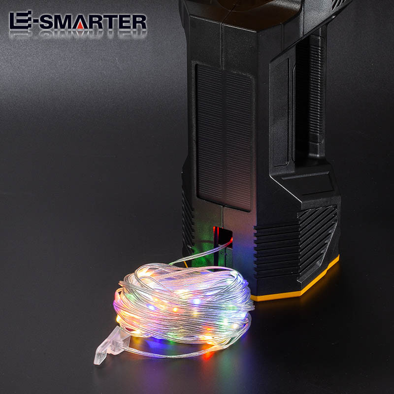 Transfronterizos solar GB lámpara de mano de luz de color al aire libre conducir búsqueda de luz de reflector de larga duración lámpara de mano P50