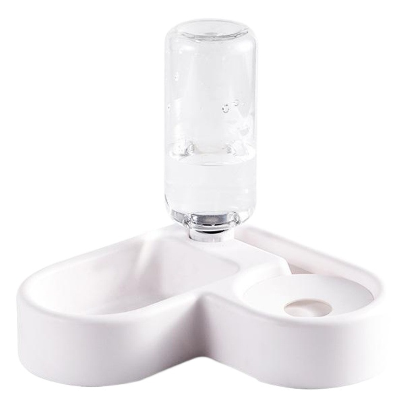 Creativo suministros para mascotas Pet Bowl esquina doble tazón bebedor automático tazón de alimentación multifuncional gato tazón de ángulo recto