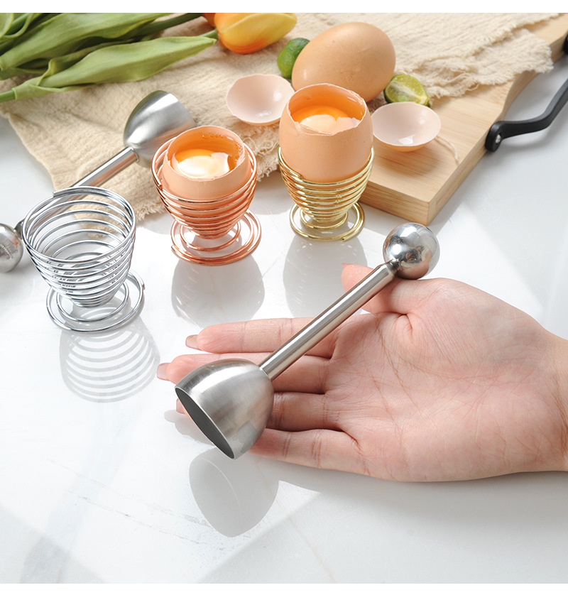 Simple Style Solid Color Stainless Steel Egg Beater Egg Tray 1 Piece display picture 2