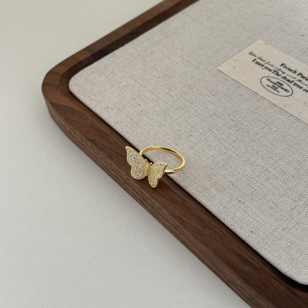 4g Weight Zircon Inlay Material Rings Classification 1 Piece Quantity Holiday, Daily Occasion 925 Sterling Silver Material U Shape, Insect Pattern Women's Gender Inlay Design Simple Style, Classic Style Style 925 Sterling Silver Zircon U Shape Insect Rings 20