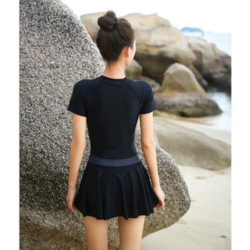 Summer  New Color-block One-piece Swimsuit Fashion Sexy Women's Exercise Slimming Influencer Swimwear