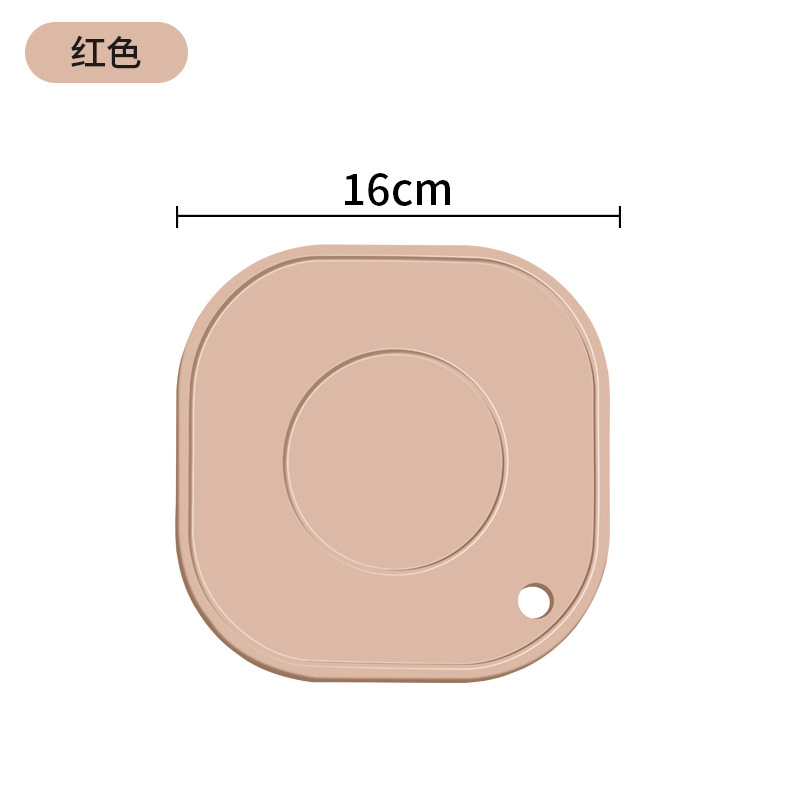 정사각형 [업그레이드 및 두꺼워진 6.5mm] 16CM 빨간색