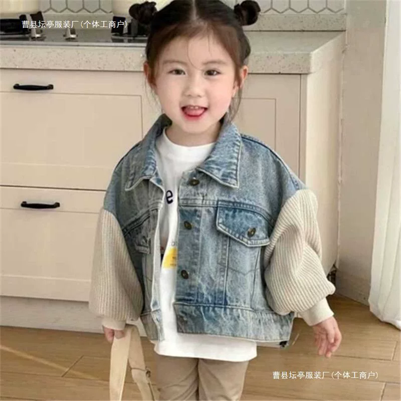 Denim autumn children's jacket girl's, western style