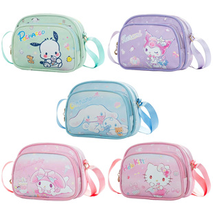 Japanese Cute Girl Kuromi Melody KT Big-eared Dog Shoulder Bag PC Mobile Phone Crossbody Small Square Bag Id Bag