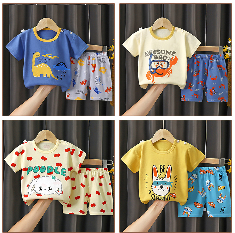 Cute Cartoon Cotton Boys Clothing Sets display picture 2